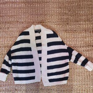 Chicwish Black and White Striped Sweater